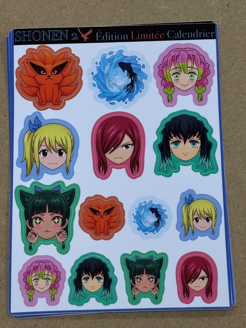 Planche Autocollants Shonen2