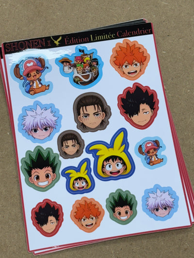 Planche Autocollants Shonen1