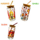 VERRE TRANSPARENT (couvercle bambou)