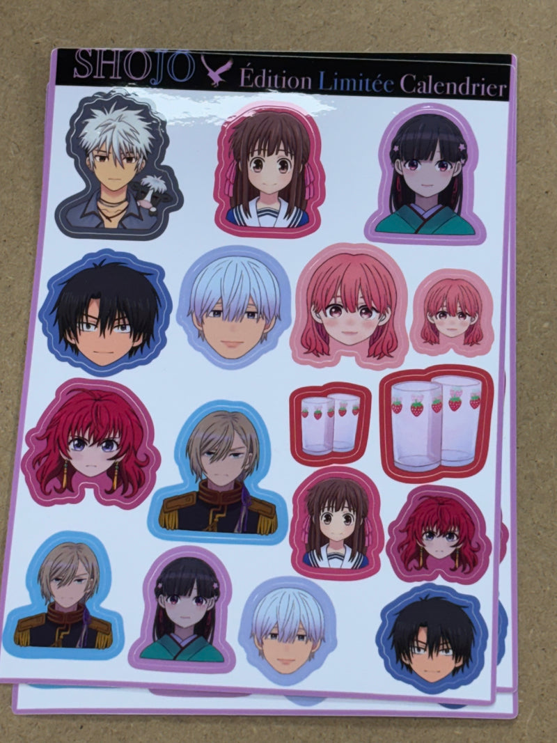 Planche Autocollants Shojo