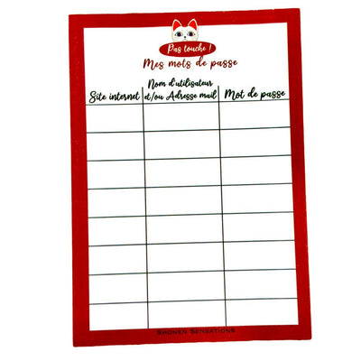 Bloc-notes A6 - Organisateur de mots de passe Turbo Granny